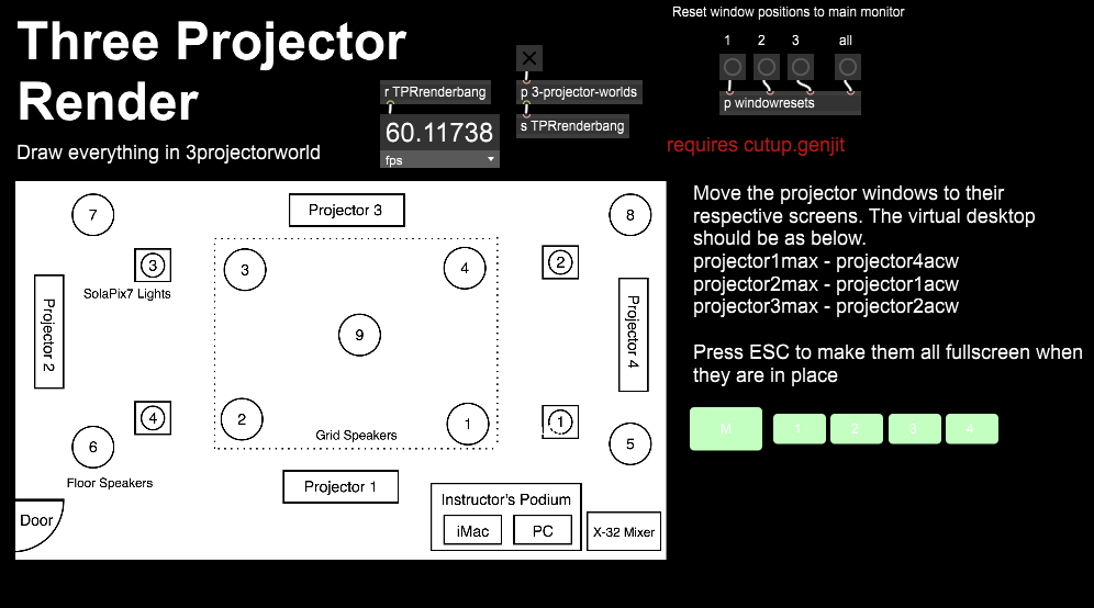 Three Projector Render Setup